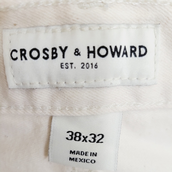 Slaight & Stones' Crosby & Howard Men's Straight Leg Jeans Beigesize 38 x 32 - Picture 7 of 8